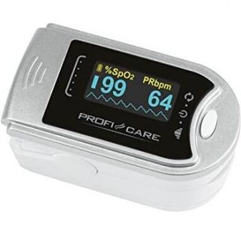 Pulsoximetro 3 en 1 ProfiCare PC-PO 3104, Medidor de Saturación de Oxígeno y Pulso con Pantalla LCD