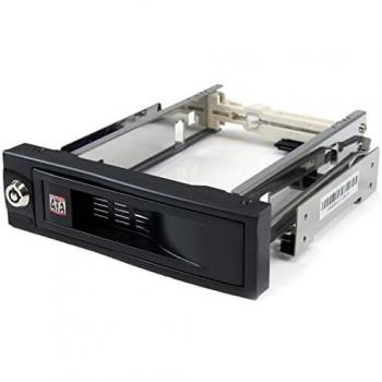 StarTech.com Rack Móvil Aluminio para Disco Duro HDD SATA de 3,5 Pulgadas sin Bandeja Removible para Bahía 5,25 - Mobile Cajón Trayless