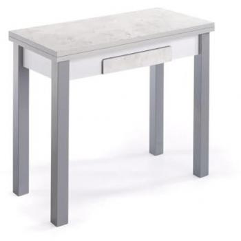 Mesa de Cocina Extensible Moduo MDF/Mármol 80 x 40/80 x 76 cm - Color Gris