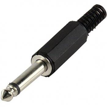 Conector de Audio Mono Jack 6.35mm Macho de Alta Calidad