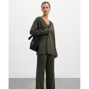 Jersey de mujer Ecoalf con aberturas laterales y cuello de pico