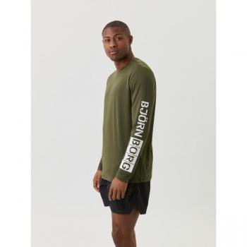 Björn Borg Sthlm Active Long Sleeve T-shirt Green, XXL