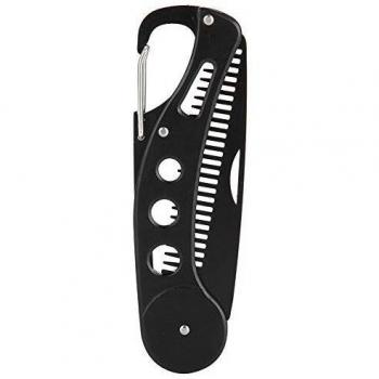 Peine de barba de acero inoxidable plegable Peine de bolsillo plegable Peine de peinado de bigote para hombres