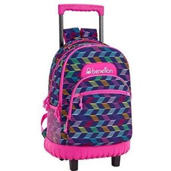 Benetton Ondas Oficial Mochila Escolar Grande Con Ruedas 320x140x460mm