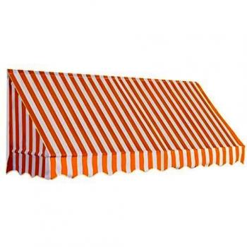 vidaXL Toldo para Bar 250x120cm Naranja/Blanco Accesorios Casa Jardín Terraza