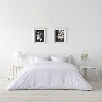 NATURALS Funda nórdica de Lino Blanco Cama 180 cm