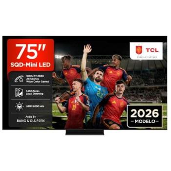 TCL 75C7L TV 75 SQD-Mini LED 4K Ultra HD Smart TV Google TV Dolby Vision HDR10+ Audio Bang & Olufsen