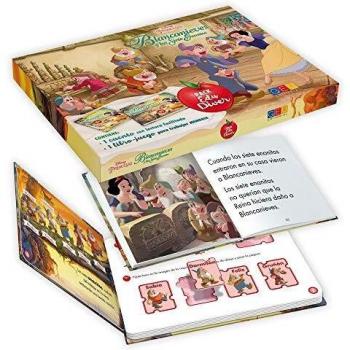 Pack Edudiver Blancanieves y Los Siete Enanitos: Cuento con Lectura facilitada y Un libro juego | Fomenta la lectura y La Memoria