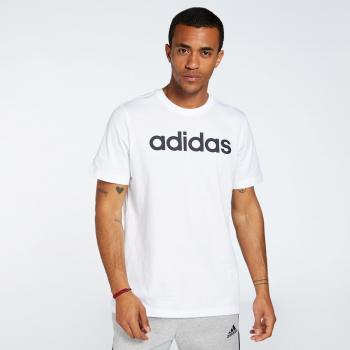 adidas Essentials Single Jersey Linear Embroidered Logo T Shirt Men's White / Black XL