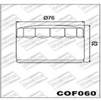 Filtro de aceite CHAMPION COF060 HF160