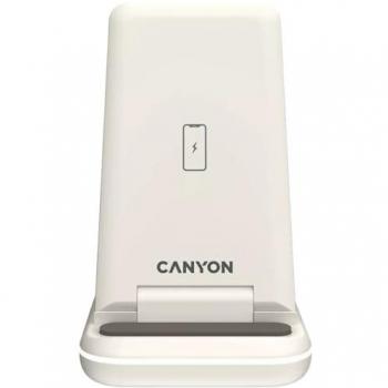 Canyon Cargador Inalámbrico Plegable WS-304 15W 2en1 Cosmic Latte