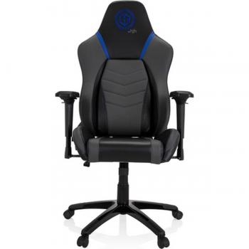 Silla Gaming GAMEBREAKER POLARYS I - Cuero Sintético Gris/Azul con Apoyabrazos Ergonomica
