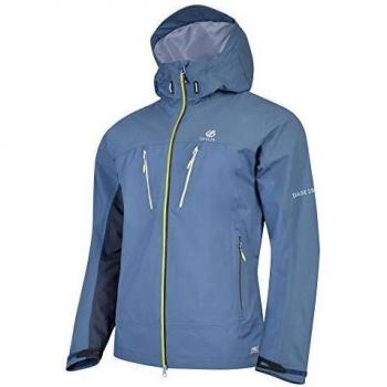 Dare 2b Resolute Waterproof and Breathable Ventilated Hooded Hiking Shell Chaqueta, Hombre, Meteor Grey, Small