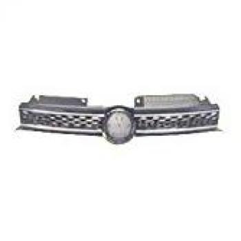 Rejilla delantera de plástico negra y cromada para Volkswagen Golf 6 y Golf 6 Cabrio, modelo VAN WEZEL 5765514