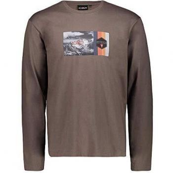 CMP - Camiseta de manga larga para hombre, Todo el año, Estampado., Hombre, color Torba., tamaño 52