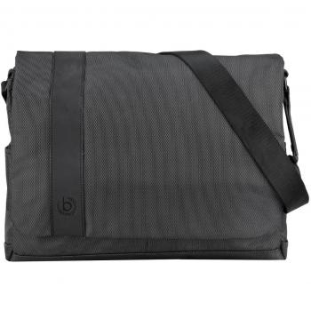Bolso Messenger Bugatti Domani para Laptop, Color Gris, Unisex