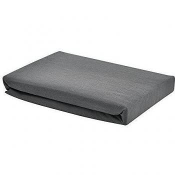 [neu.haus] Sabanas bajeras, Sábanas Jersey - 100 % algodón - gris oscuro