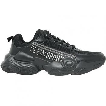 Plein Sport Men's Bold Logo Black Sneakers - Size UK 7
