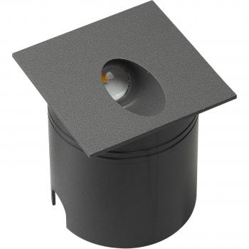 Foco de jardín empotrable LED Aspen Antracita 1 bombilla 8,5cm IP65 angular gris oscuro