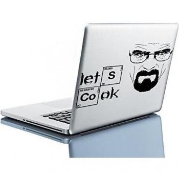(40 x 26 cm) de vinilo adhesivo decorativo para pared con texto en inglés Breaking Bad Heisenberg/lámina de decoración de diseño de raquetas de Cook que permiten que pase el + con capucha para niños Walter White de tela + incluye Regalo de Vinilo al 