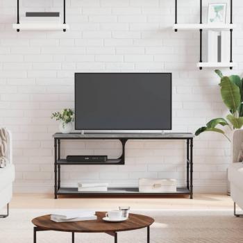 Mueble para TV gris Sonoma 103x38x46,5 cm de madera multicapa y acero