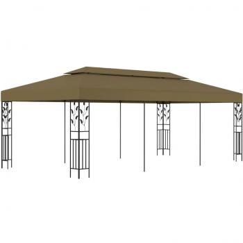 vidaXL Gazebo 6x3 m Taupe 180 g/m²