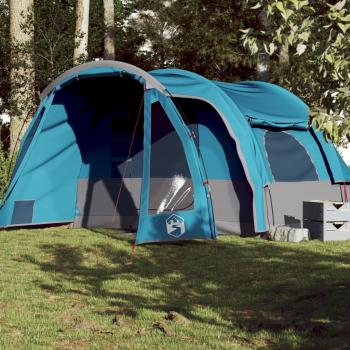 Tienda de campaña familiar impermeable para 6 personas en colores azul, verde, gris y naranja