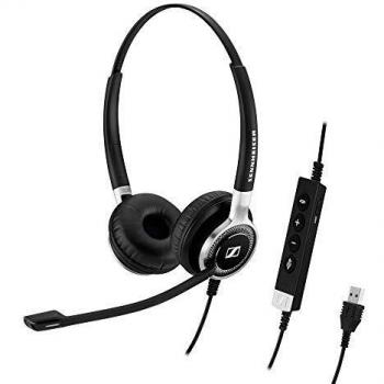 Sennheiser SC 660 Binaural Diadema Negro, Plata - Auriculares con micrófono