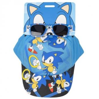 Set Gorra Infantil Sonic con Gafas de Sol - Protección UV 400 y Filtro Categoría 3 - Ajustable y Original