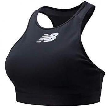 New Balance NB Rhythm N Run Sports Bra, Negro, S Womens