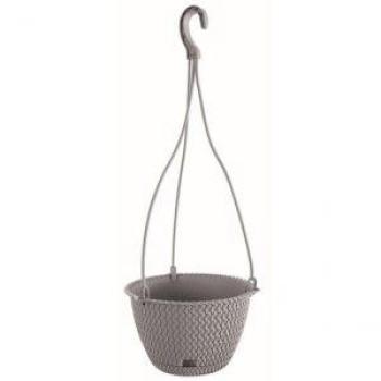 Macetero Colgante Prosperplast SPLOFY ROUND W 3L - Gris Piedra