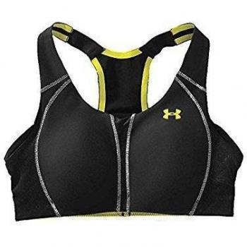 Under Armour - Sujetador deportivo de running para mujer, tamaño 34A, color negro