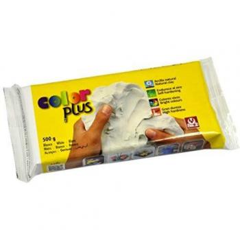 Arcilla natural de colores que endurece al aire COLORPLUS 500 g Blanco