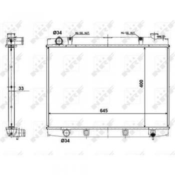 Radiador de refrigeración del motor NRF 56118