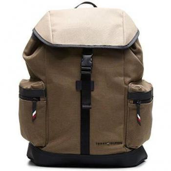 Tommy Hilfiger - Utility Canvas Flap Backpack, Mochilas Hombre, Verde