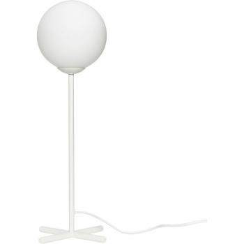Lámpara de mesa Hubsch Interior Champ - Metal blanco y cristal blanco, 20x50 cm, G9, 18 W, LED 10 W