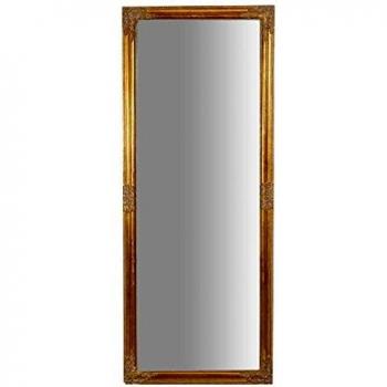 Espejo de Pared Rectangular para Baño con Marco de Madera Dorado Desgastado - Espejo Horizontal y Vertical 180 x 72 cm
