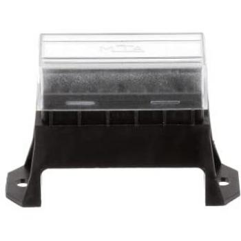 Caja portafusibles RESTAGRAF de 4 posiciones para fusibles planos estándar, conexiones inferiores, 6 vías, juego de 2 (Ref: 17014)