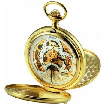 Unisex Woodford 1051 Skeleton Full Hunter Pocket Mechanical Watch
