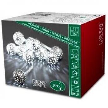 Konstsmide 3188-303, Guirnalda LED con Bolas de Metal