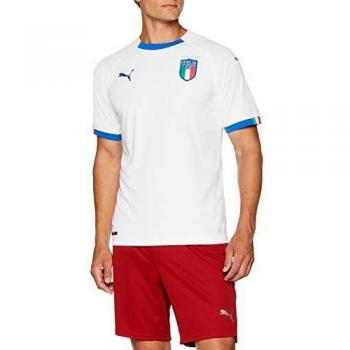 Puma FIGC Italia Away Replica SS Camiseta, Hombre, Blanco