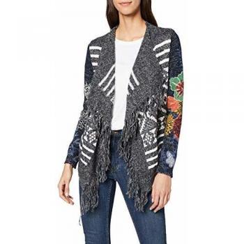 Desigual Jers_Sally Chaqueta Punto, Negro