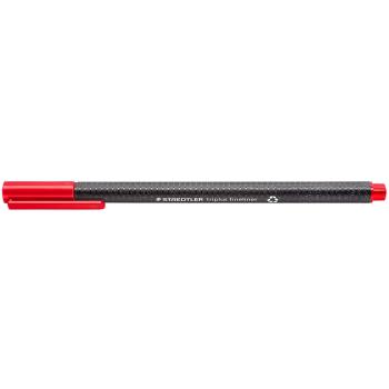 Caja de 10 rotuladores triplus fineliner 334 eco edition rojo Staedtler 334 R-2