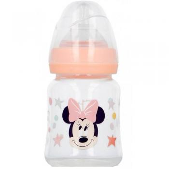 Biberón con Tetina Redonda de Silicona 3 Posiciones de 150 ml con Sistema Anti Cólicos Minnie Mouse Disney Baby