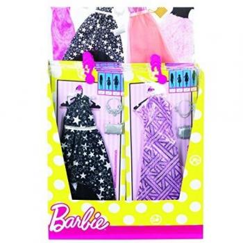 Barbie Fashions Asst. (Complete Look Fashion Asst.) - Universal Fit Vestido para muñecas - Accesorios para muñecas (Vestido para muñecas, 3 año(s), Multicolor, 8 pieza(s)) , color/modelo surtido