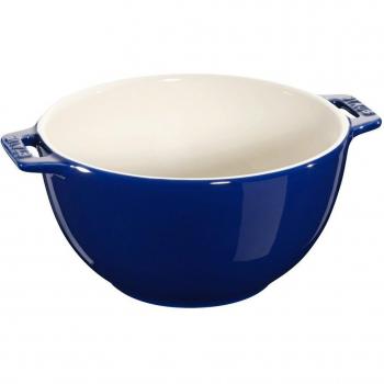 Staub - Ensaladera redonda de cerámica resistente y colorida, apta para lavavajillas y microondas