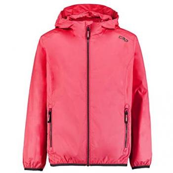 CMP Girls' Waterproof Hooded Jacket - Strawberry, Size 10