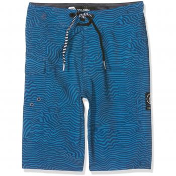 Volcom Magnetic Stone Pantalón Surfs hort Azul Bañador infantil, niño, Kinder Magnetic Stone Boardshort Badehose Surfshort Blau, azul oscuro, 22