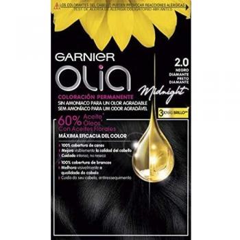 Garnier Olia - Coloración Permanente sin Amoniaco, con Aceites Florales de Origen Natural - Tono Negro Diamante 2.0