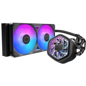 Cooler Master MasterLiquid 240 Atmos II ARGB Liquid CPU Cooler with Dual Chamber Design and Low Profile Pump